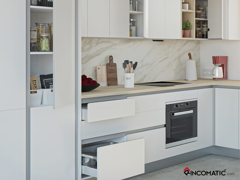 Gola Profile by Rincomatic Hardware. C and J Profiles for Kitchen Cabinets.